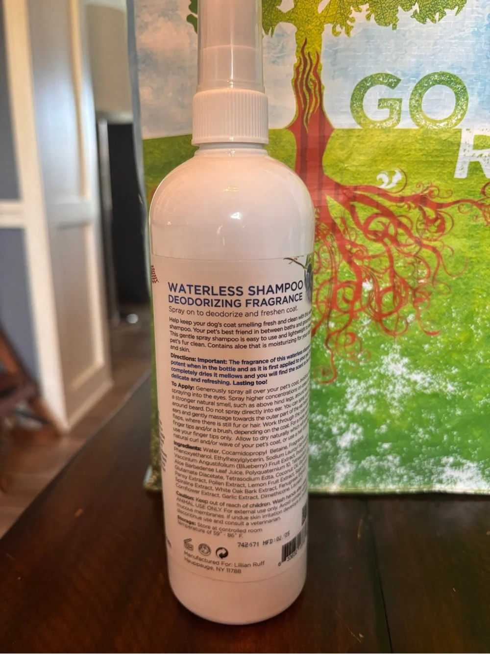 Blueberry Waterless Dog Shampoo Spray - Blue